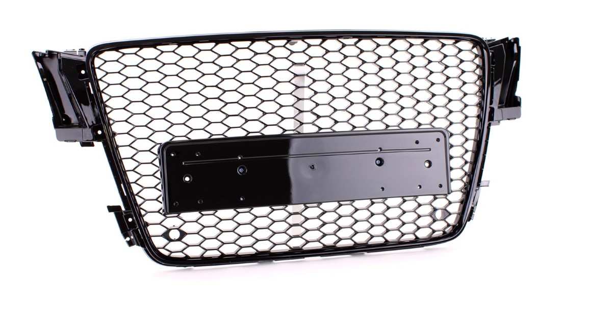 Grill Audi A5 8T (2007-2011) RS Design Piano Black Embleemloos