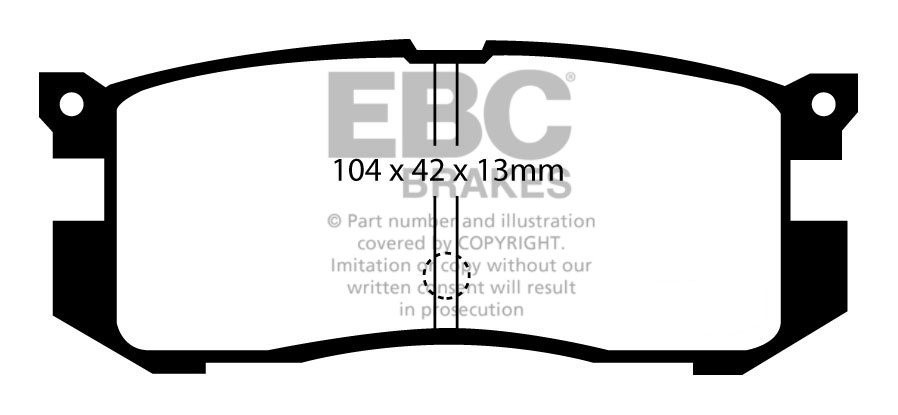 EBC Brakes FORD Probe 3.0 89-92 Remblokken achterzijde