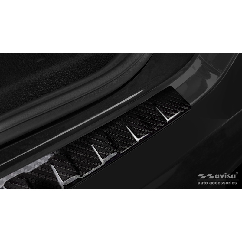 Echt 3D Carbon Achterbumperprotector  BMW X4 F26 2014-2018 'Ribs'