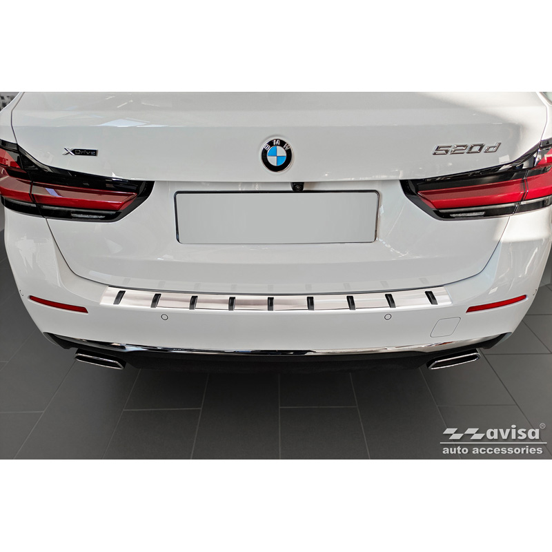 Stainless Steel Rear bumper protector  BMW 5-Series G31 FL Touring 2020-2024 excl. M-Sport 'STRONG EDITION'