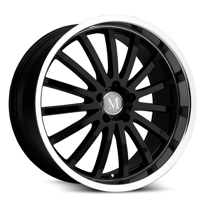 Velgen Mandrus Millenium 18x9,5 5x112 ET35 Glanzend Zwart + Mach