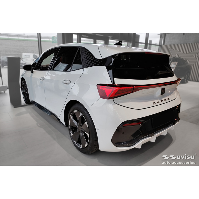 Matt Black Stainless Steel Rear bumper protector  Cupra Born 2021- 'Ribs'