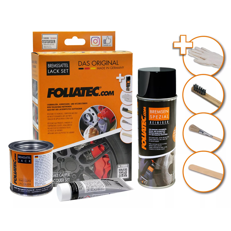 Foliatec Brake Caliper Lacquer Set - green hell metallic - 3 Components