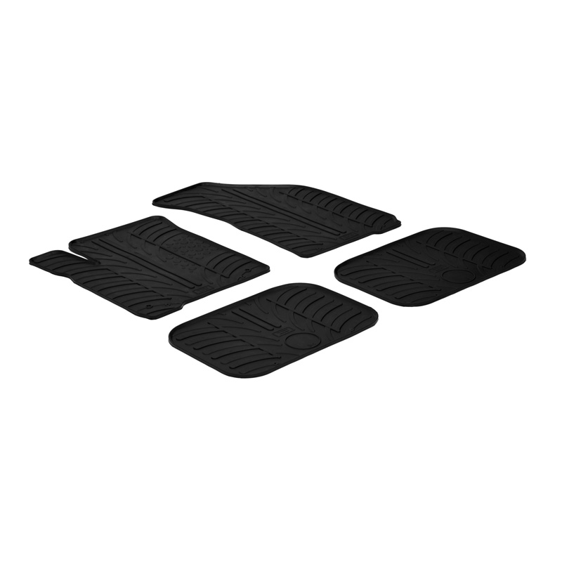 Rubber car mats set  FIat Freemont 2012- (T profile 4-pieces + mounting clips)