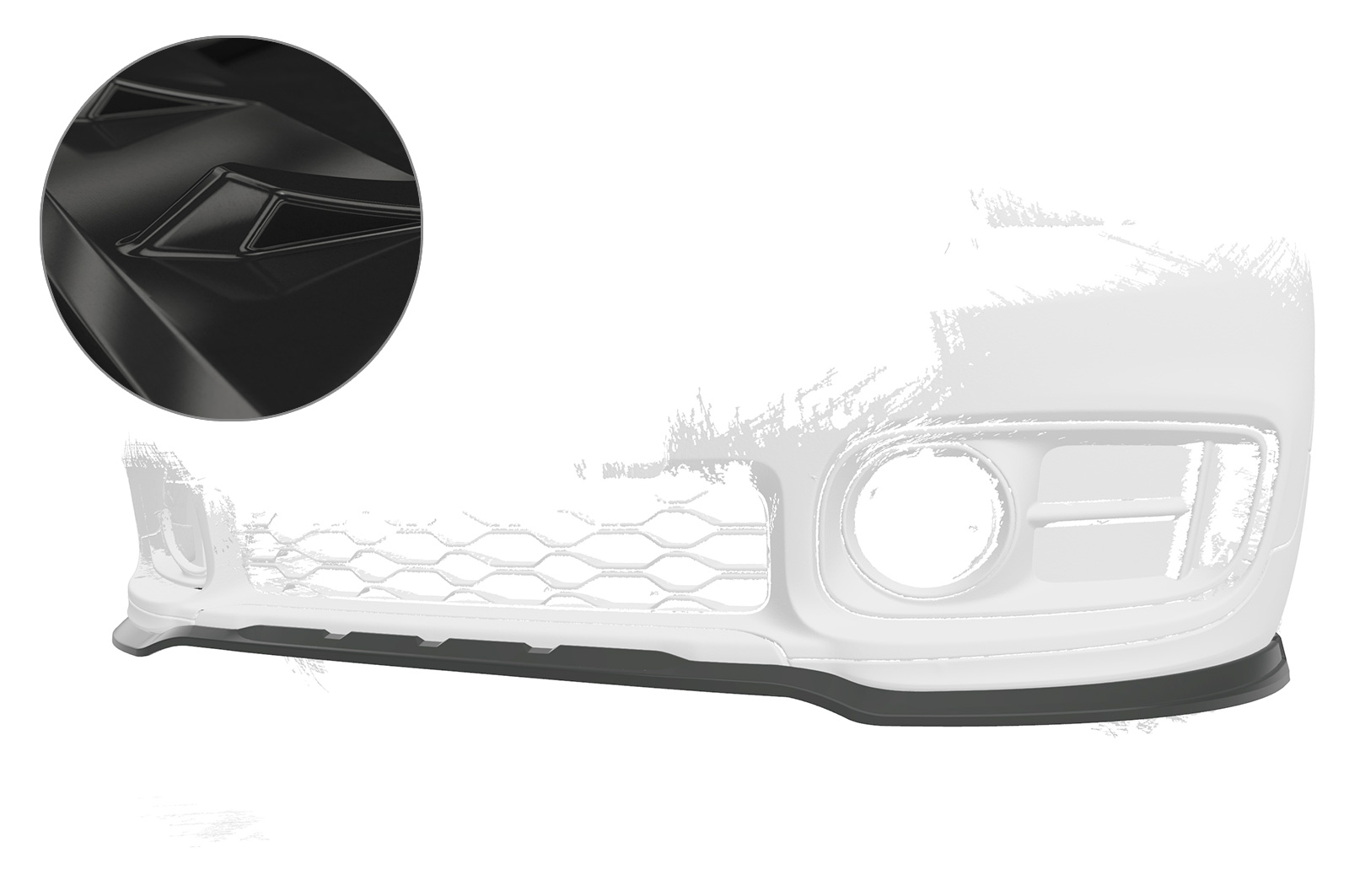 Voorspoiler Mini Countryman F60 CSR Glans zwart