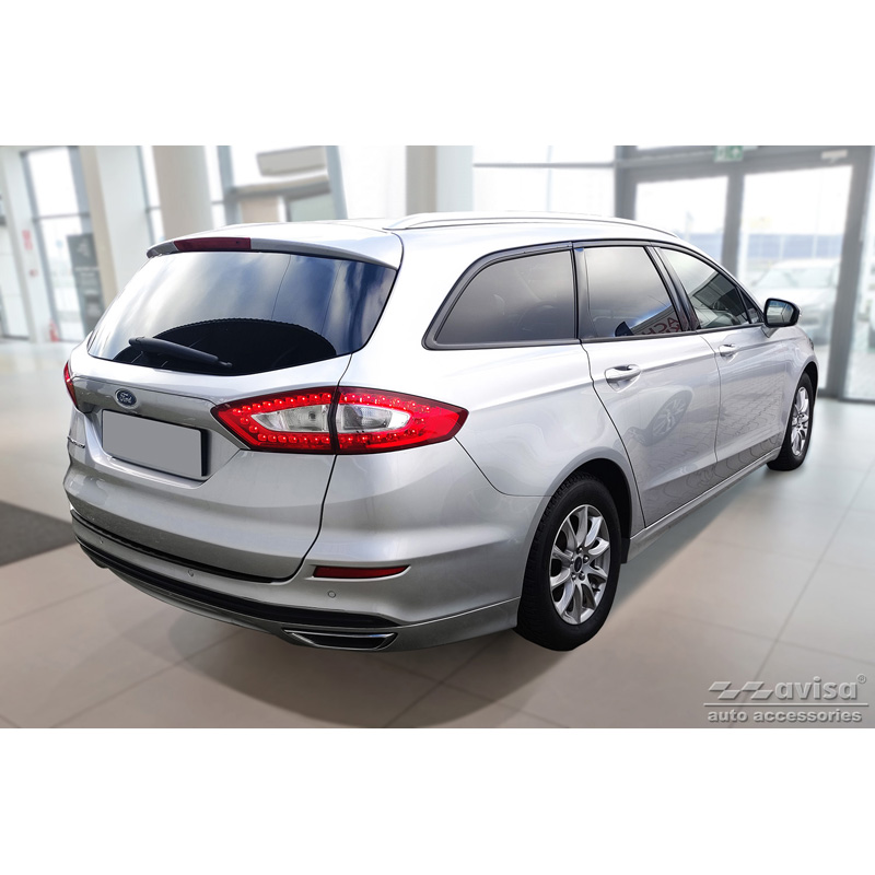 Matzwart RVS Achterbumperprotector  Ford Mondeo V Wagon 2014- 'Ribs'