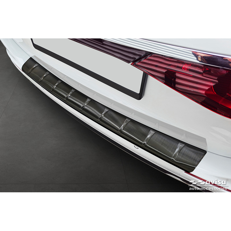 Black Stainless Steel Rear bumper protector  Mercedes E-Class (S214) Estate 2023- 'Ribs'