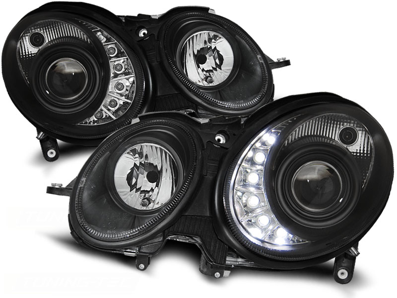 Koplampen DRL look Mercedes-Benz E-Klasse Typ W211 Bj. 06-08 zwar