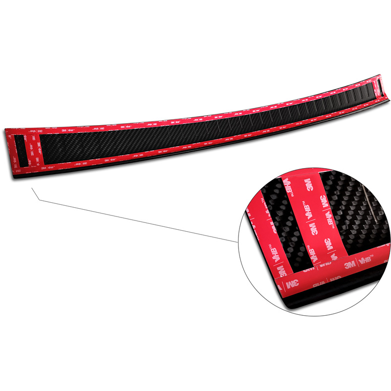 Echt 3D Carbon Achterbumperprotector  Mercedes E-Klasse Kombi FL 2013-2016 'Ribs'