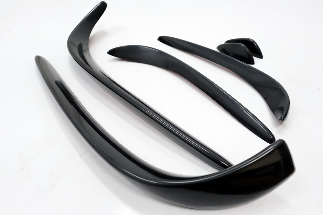 Canards Mercedes C Klasse W205 15-18 Glans Zwart