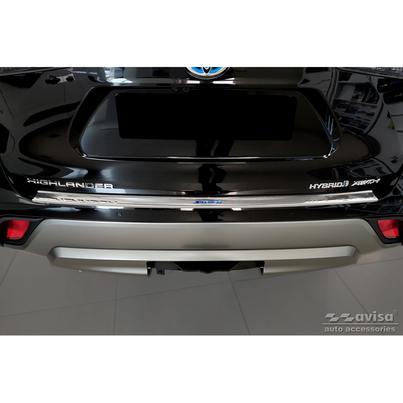 Stainless Steel Rear bumper protector  Toyota Highlander (XU70) 2020- 'Hybrid'