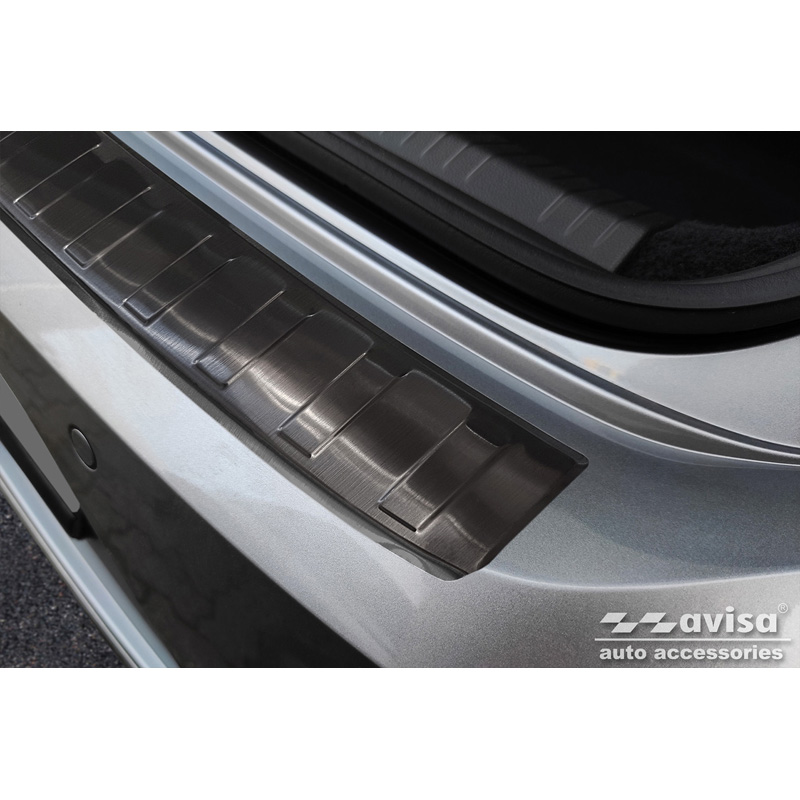 Black Stainless Steel Rear bumper protector  Volkswagen Arteon Shooting Brake incl. eHybrid 2020- 'Ribs'