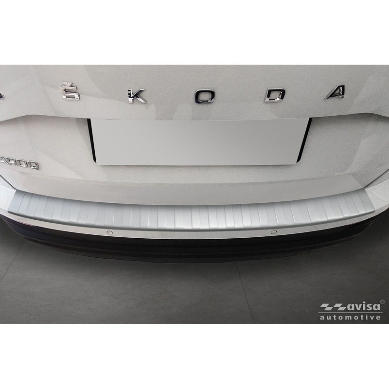 Avisa RVS gepoedercoate Achterbumperprotector  Skoda Karoq Facelift 2022- incl. Sportline 'Soft Silver'