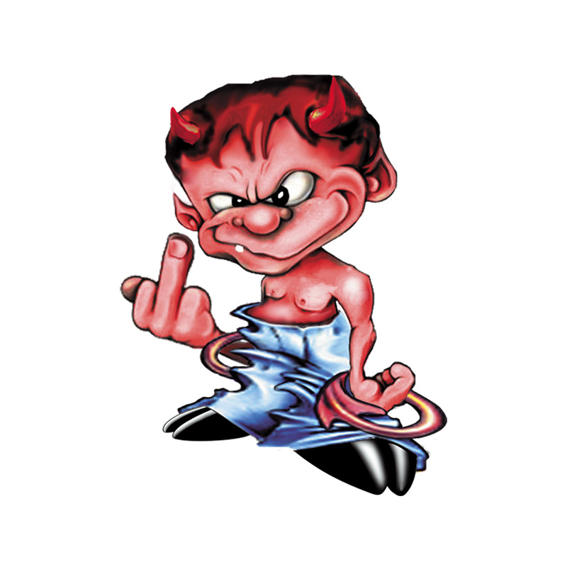 Sticker Devil + Finger - 8,5x11cm