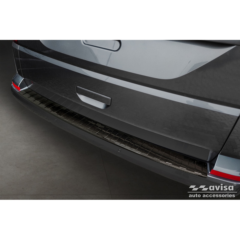 Real 3D Carbon Rear bumper protector  Volkswagen Caravelle T6 2015-2019 & Caravelle T6.1 2019- (with rear hatch) 'Ribs'
