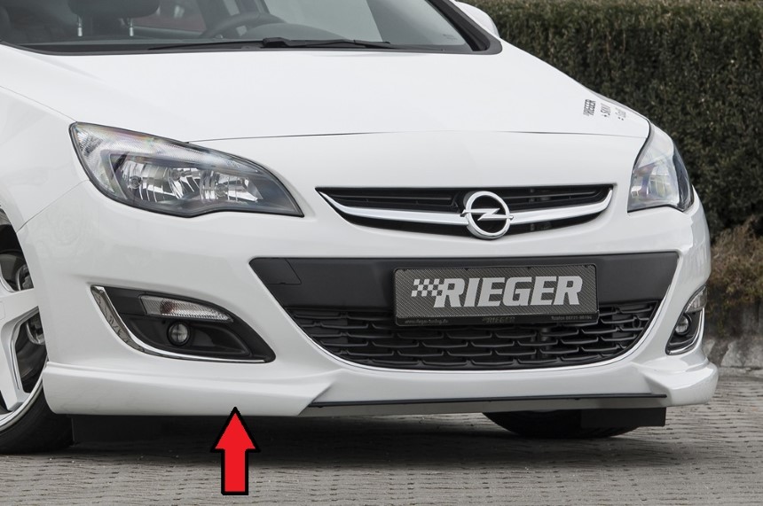 Voorspoilerlip Opel Astra J Rieger facelift