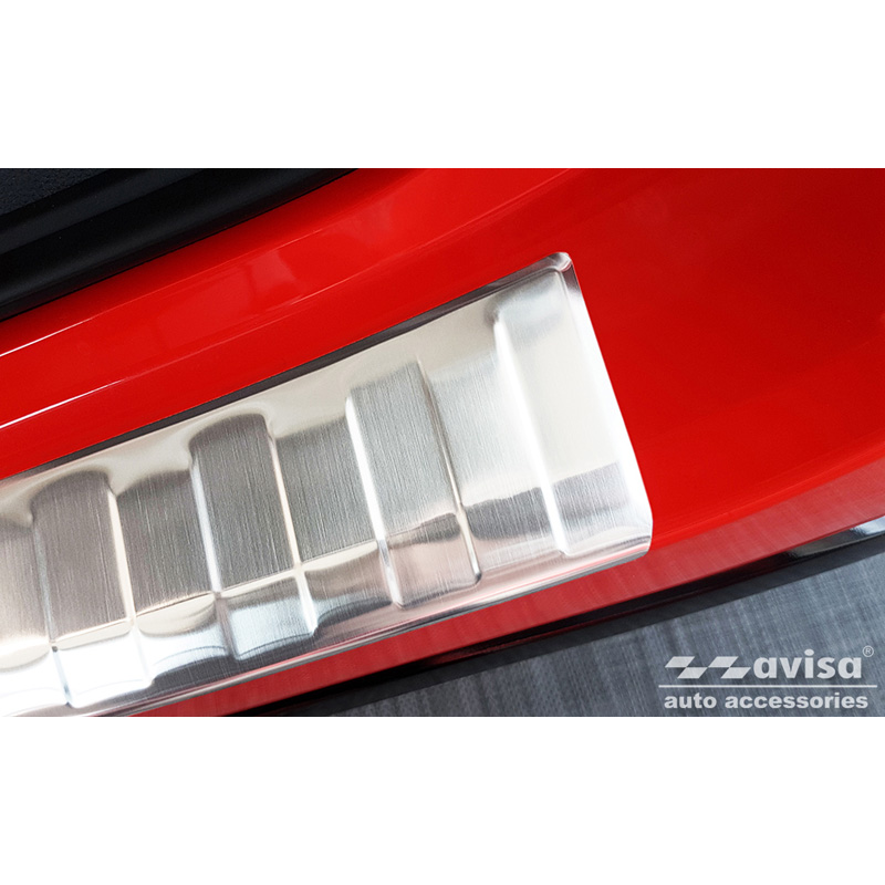 Stainless Steel Rear bumper protector  Toyota Yaris IV HB 5-doors (excl. GR) 2020-2024 & Facelift 2024- 'Ribs'