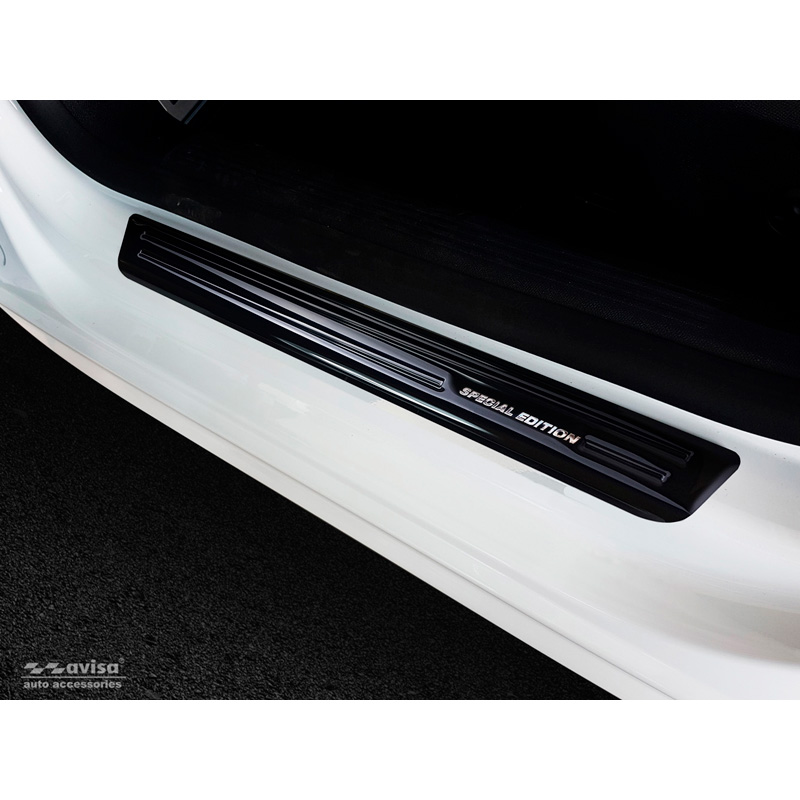 Black Stainless Steel Door sill protectors  Peugeot 508 II Sedan/SW 2019- 'Special Edition' - 4-pieces
