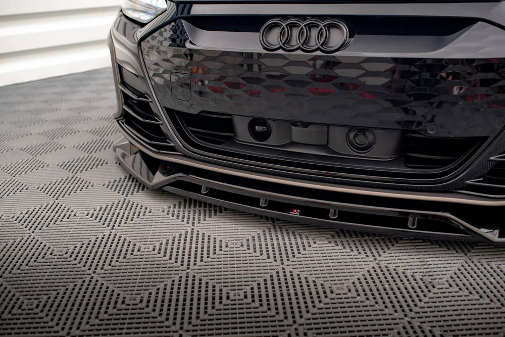 Voorspoiler V.2 Audi E-Tron GT & RS GT Maxton Glans Zwart