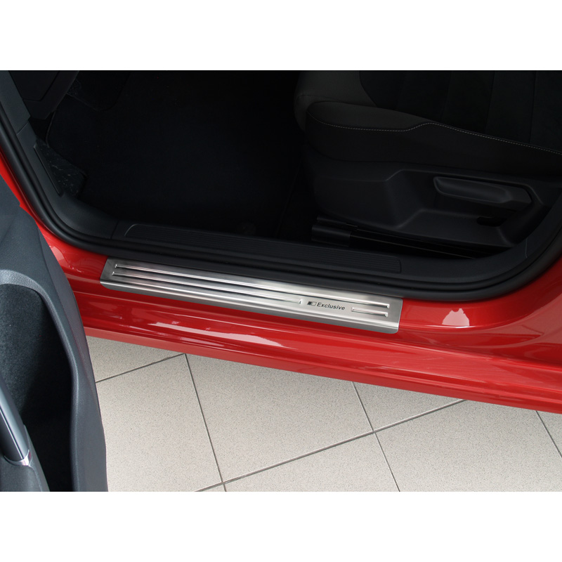 Inox door sill protectors  Volkswagen Golf VII 5-doors & Variant 2012-2020 - 'Exclusive' - 4-pieces