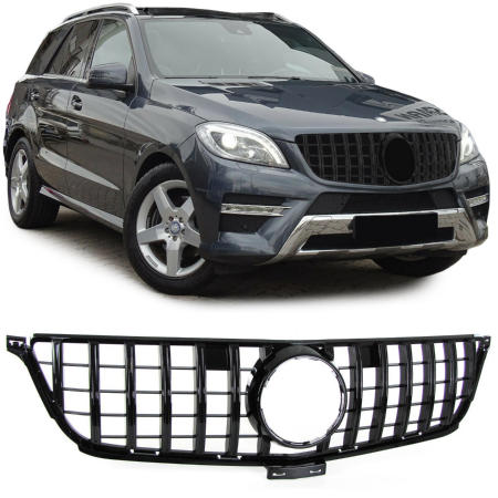 Grill Mercedes ML W166 11-15 GT Design Glans Zwart