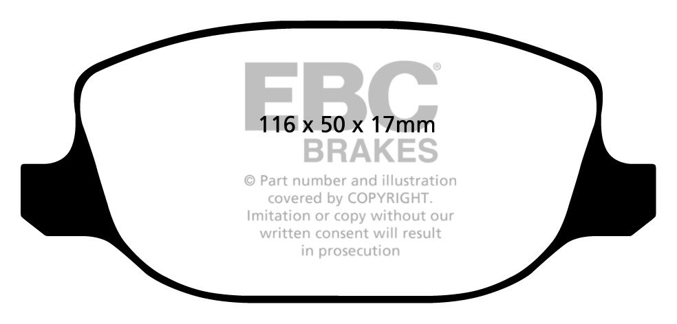 EBC Brakes LANCIA Thesis 3.2 2003-.. Remblokken achterzijde