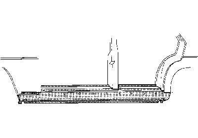 dorpel, links Mercedes W114/W115, 1968-1975