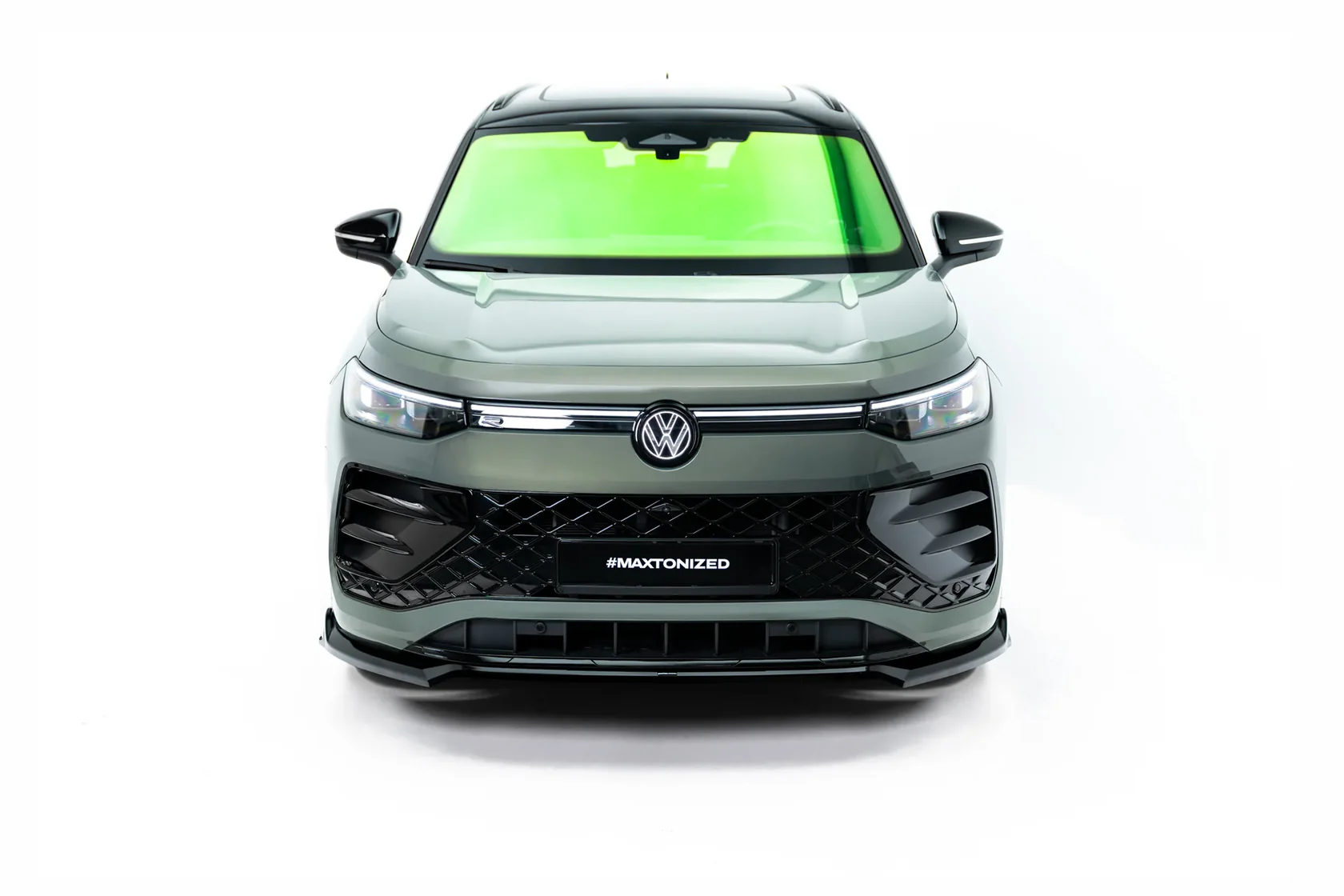 Volkswagen Tayron R-Line Mk1 Voorspoiler Glans Zwart