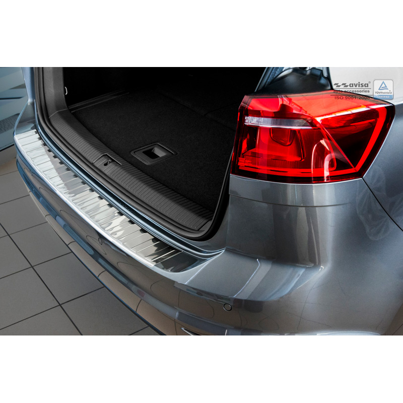 RVS Achterbumperprotector  Volkswagen Golf VII Sportsvan 2014- ' Ribs '