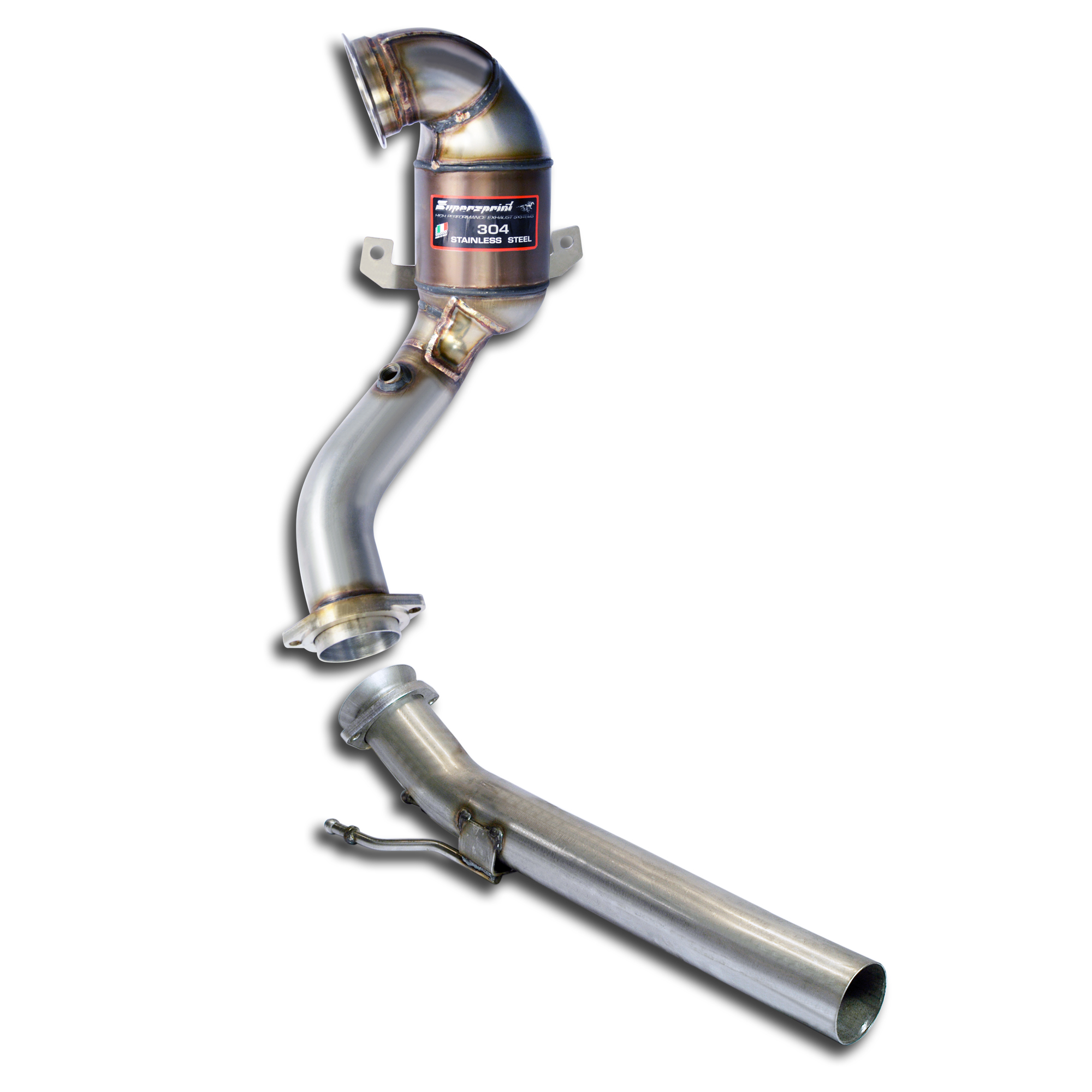 AUDI A3 8V 1.8 TFSI (180 Hp) 2013 -> 2015 Turbo downpipe kit + Metallic catalytic converter WRC 100C