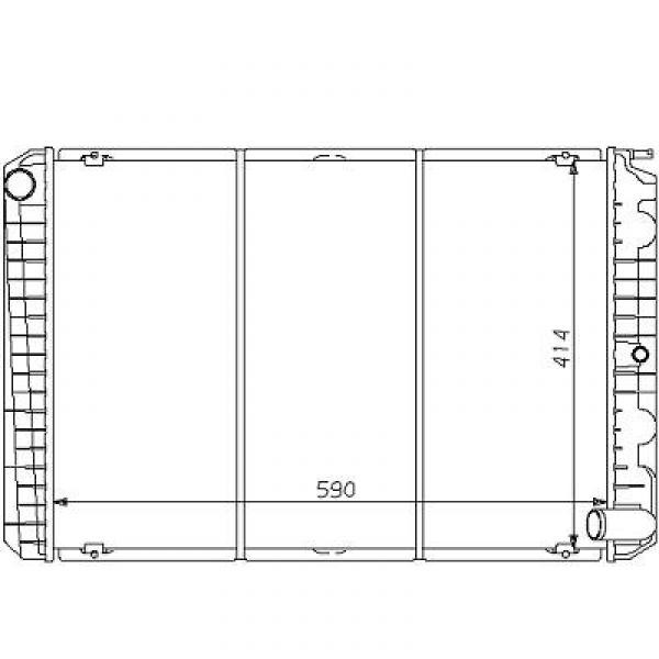 Radiator VOLVO S/V 70/850 96-98 590x388 2.0/2.5 TURBO 20V +/-AC