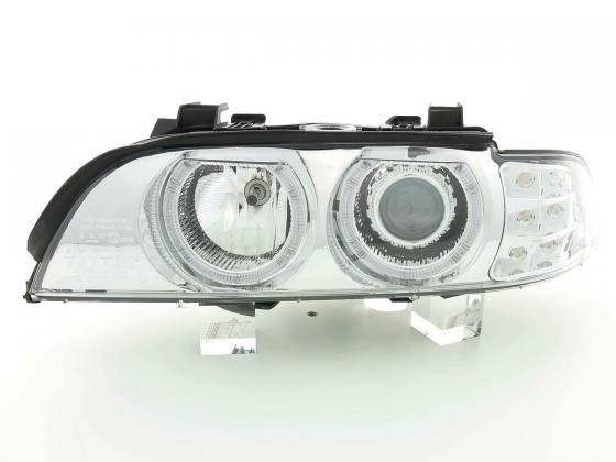 Koplampen angel eyes BMW 5-serie E39 95-00 chroom