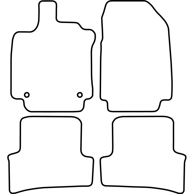 Set velour car mats  Renault Clio D 2012-2019