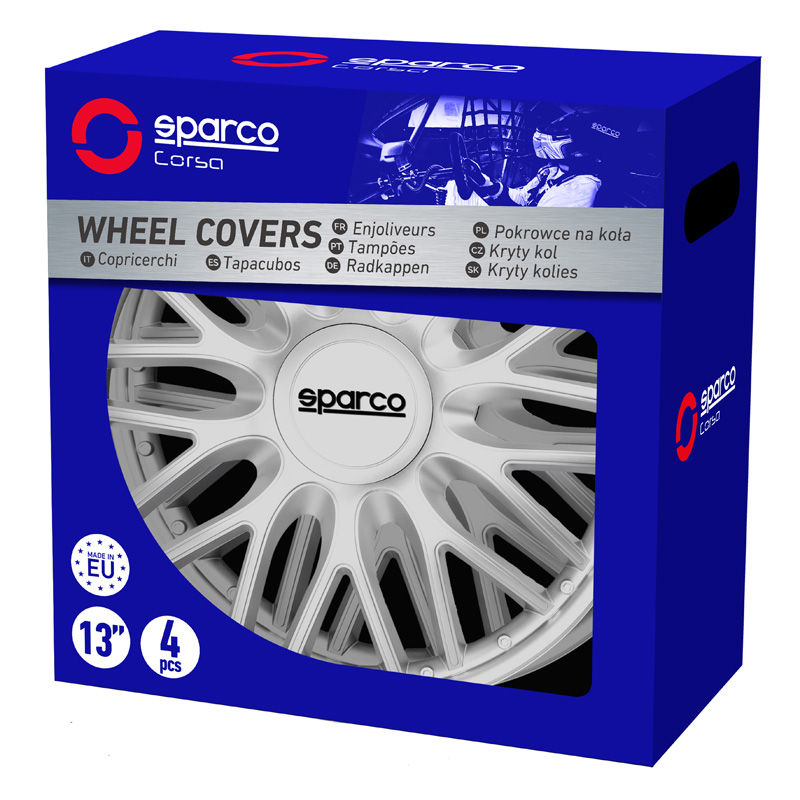 Sparco Wheel Covers Roma - 13-inch - Silver - Set of 4 pieces