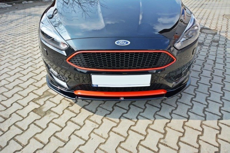 Voorspoiler Ford Focus ST-Line Mk3 FL V.2 Glanzend Zwart