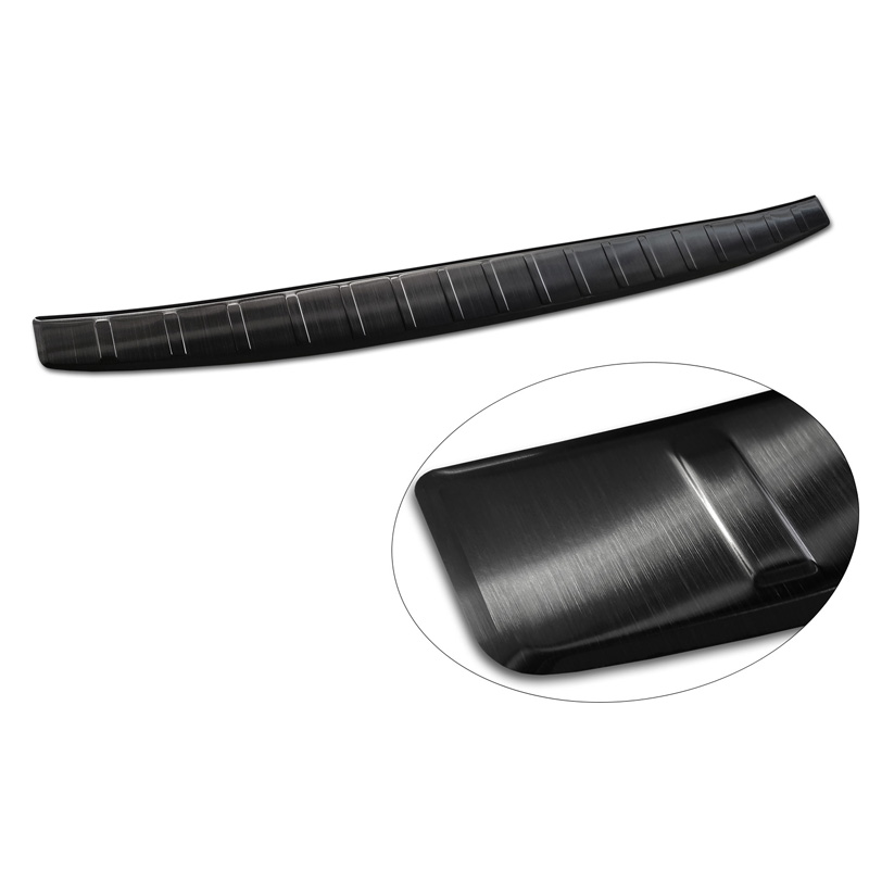 Black Stainless Steel Rear bumper protector  Mercedes EQE (V295) 2022- 'Ribs'