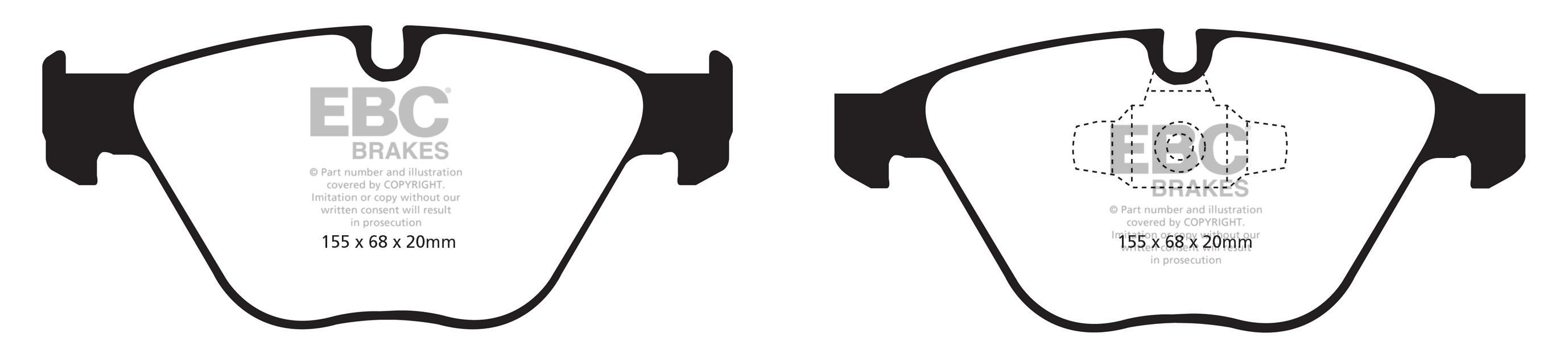 EBC Brakes BMW 325 2.5 (E92) 2010-.. Remblokken voorzijde