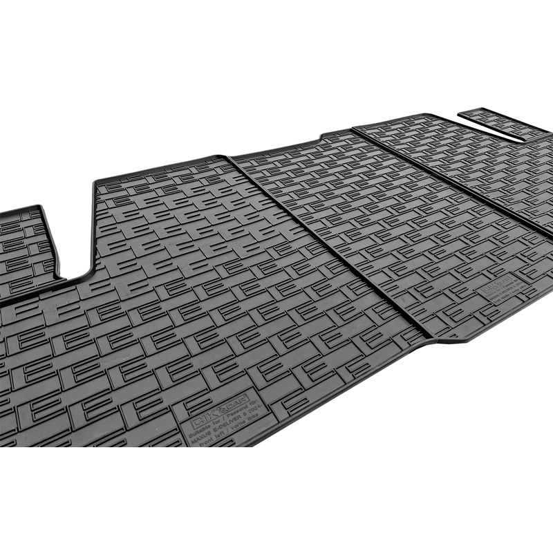 CIKCAR Rubber car mats set  Maxus eDeliver 5 2024- (3-pieces + fixing system)