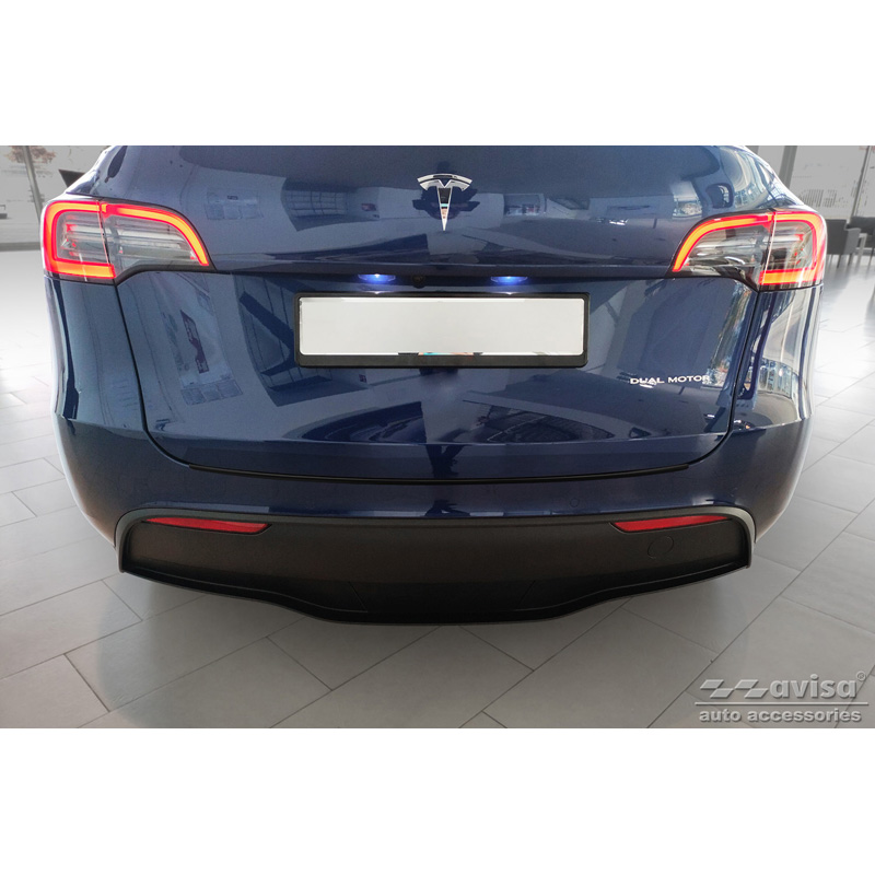 Zwart RVS Achterbumperprotector  Tesla Model Y 2020-