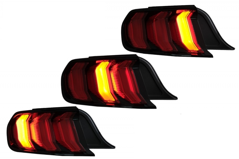 Achterlichten Ford Mustang VI S550 15-22 Dynamic Rood/Zwart