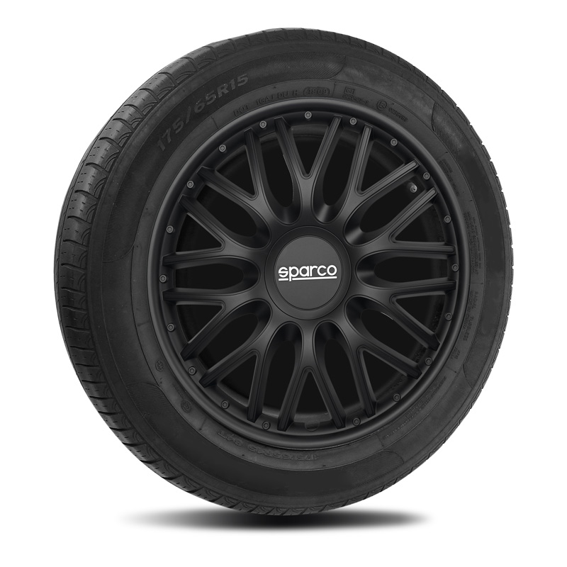 Sparco Wheel Covers Roma - 15-inch - Black - Set of 4 pieces