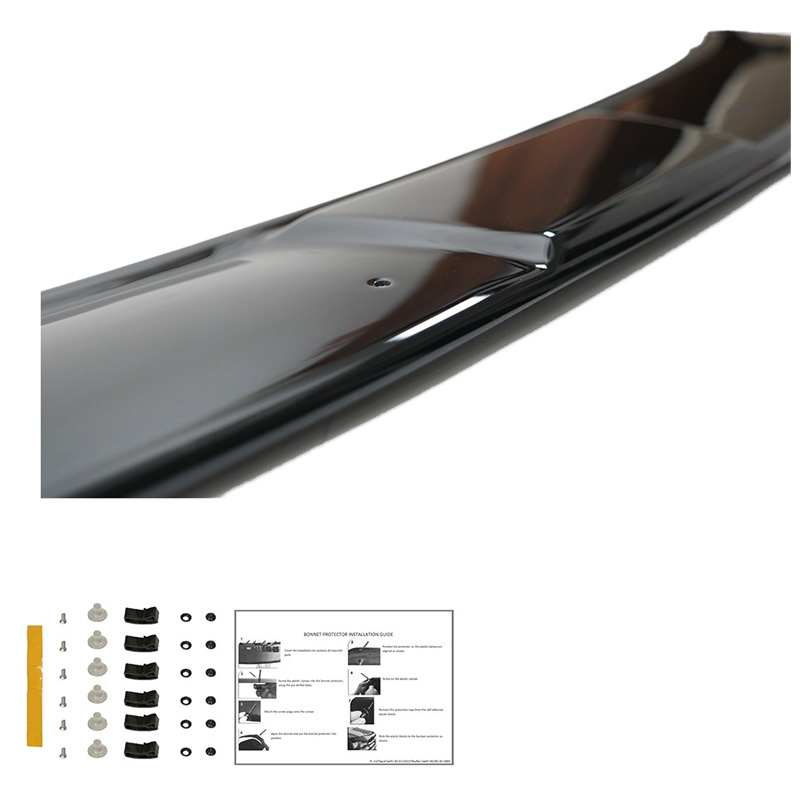 Motorkapbeschermer (steenslagcover)  Ford Transit Courier 2014-2019 - Glanzend zwart