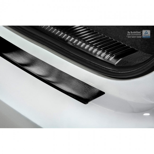 Achterbumperprotector Audi A6 Avant 2011- Zwart RVS