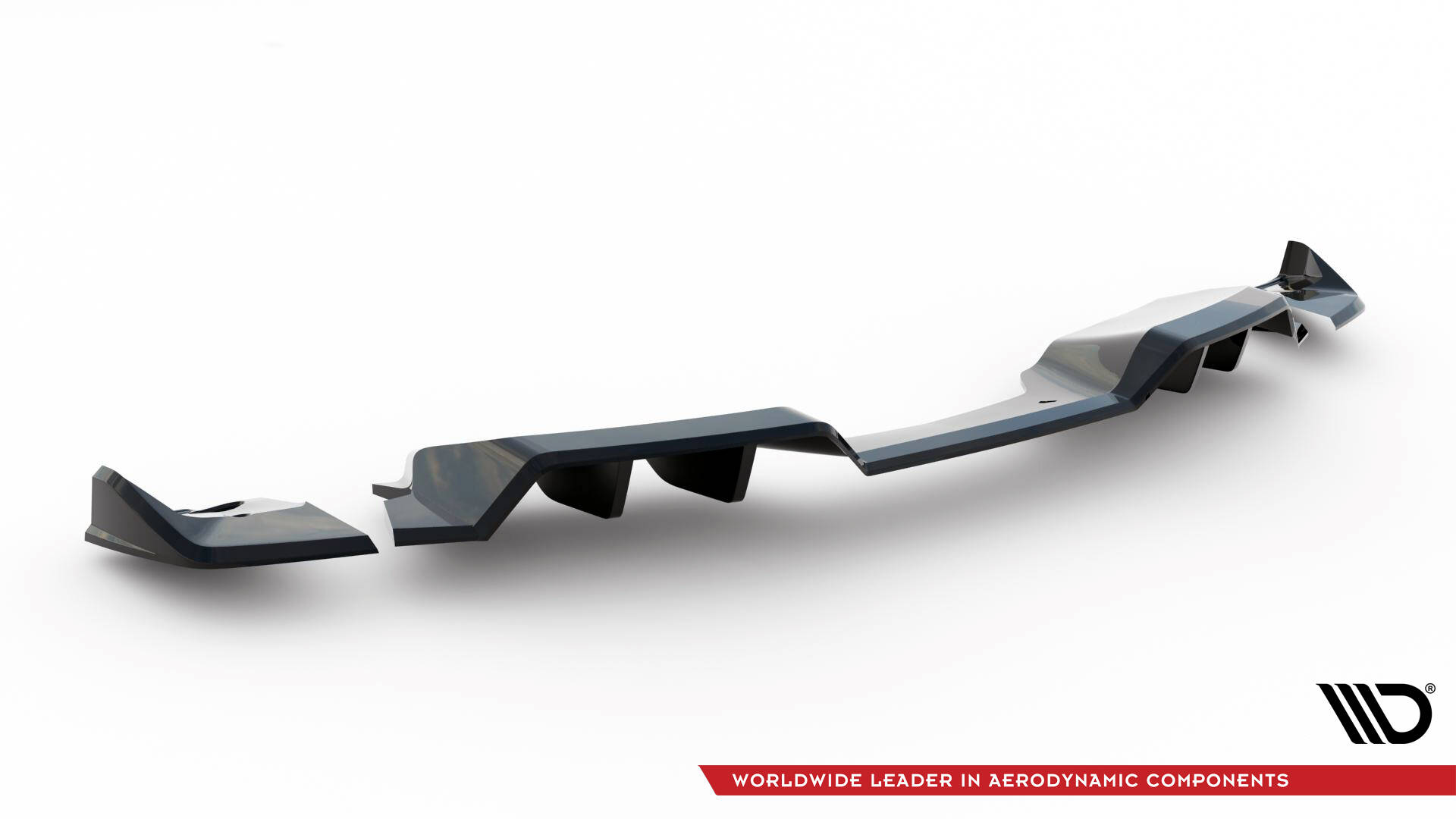Achter Diffuser + Achterzij spoilers Chevrolet Corvette Z06 C7 Maxton Glans zwart