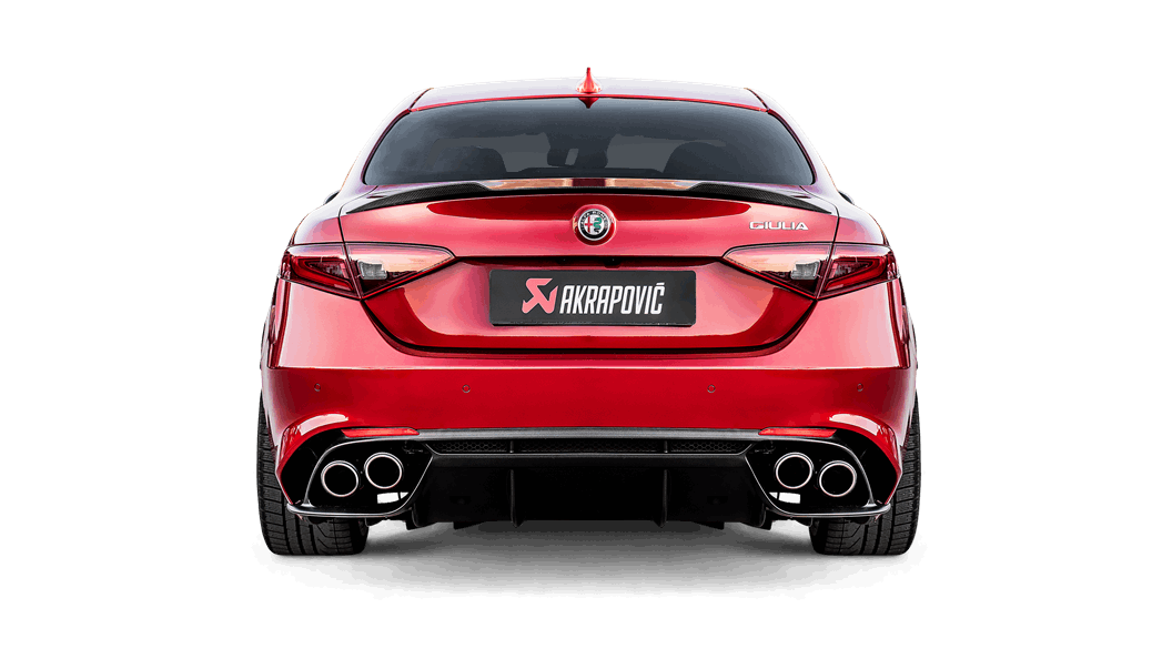 Akrapovic Alfa Romeo Giulia Quadrifoglio “Slip On” Titanium Uitlaat Systeem