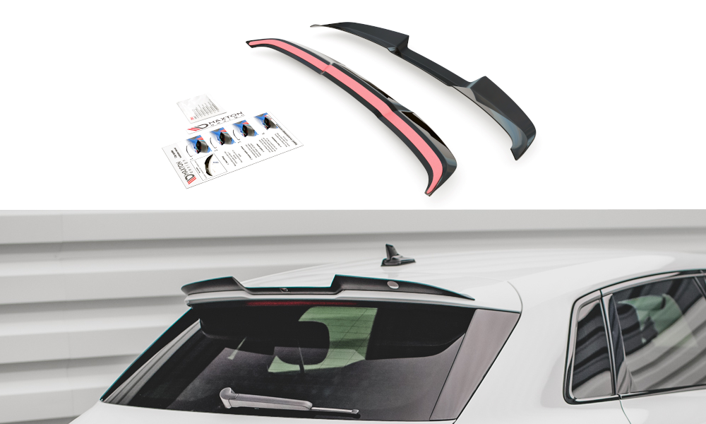 Spoiler V.1 Audi RS3 / S3 / A3 S-Line 8Y Maxton Glans Zwart