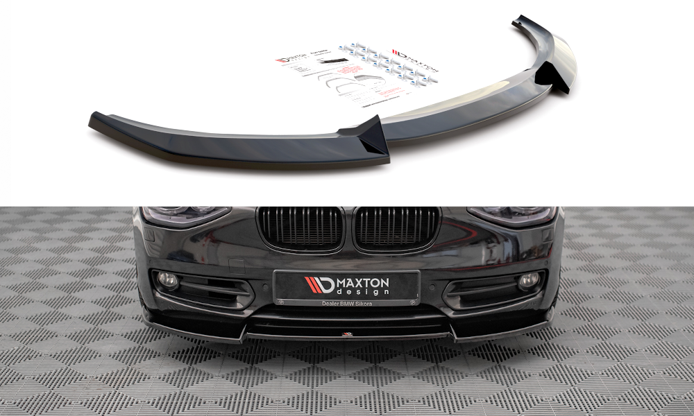 Voorspoiler BMW 1-Serie F20 Maxton Glans Zwart