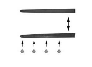 sierlijst achterportier, 5 drs, rechts Peugeot 206, 1998-2009