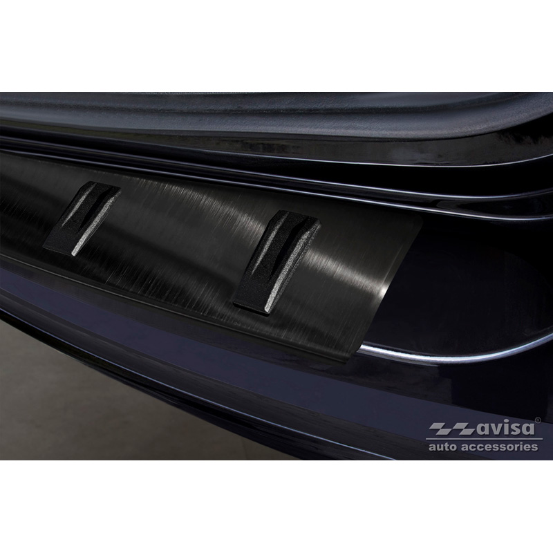 Zwart RVS Achterbumperprotector  Volkswagen Sharan II & Seat Alhambra II 2010- 'STRONG EDITION'