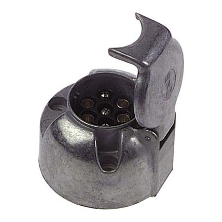 Stekkerdoos aluminium 7p + mistafschakelcontact 12V